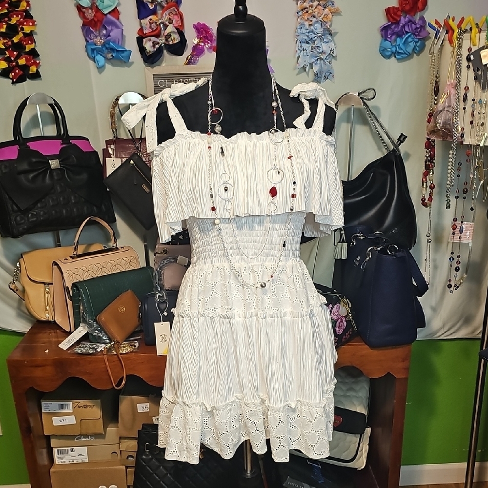 White Eyelet Dress